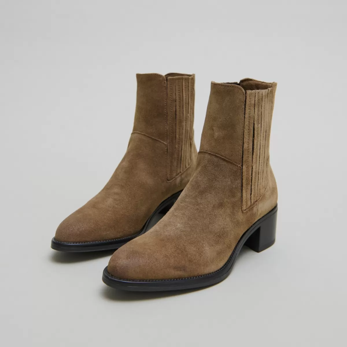 Boots With Elastic Band And Square Heel^Jonak Cheap