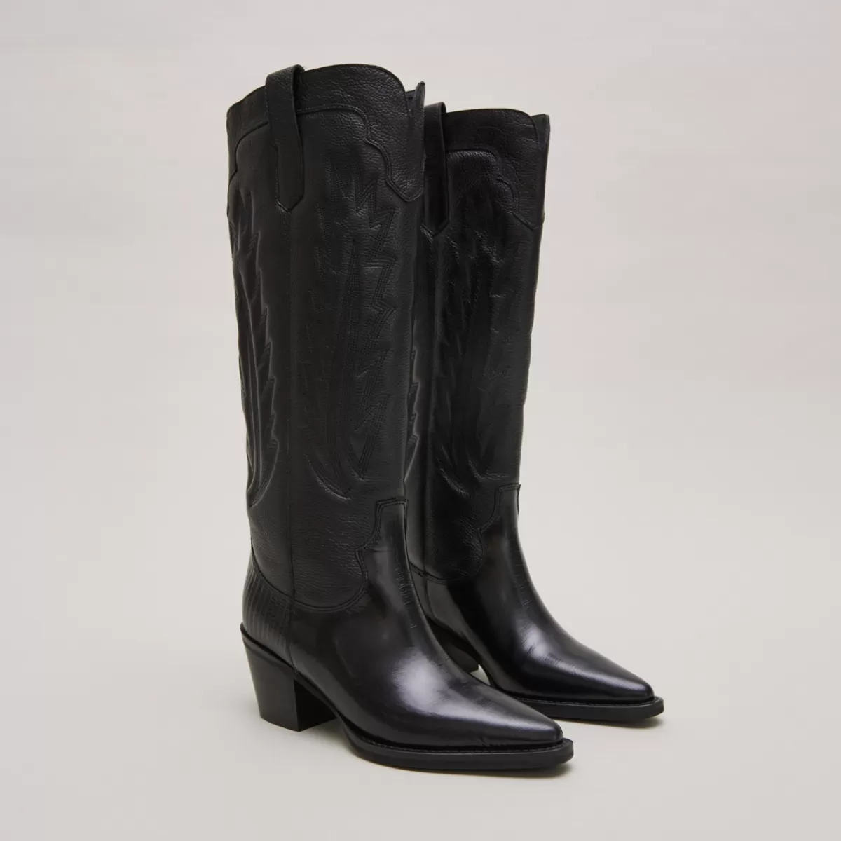 Boots With Thick Heels And Visible Stitching^Jonak New