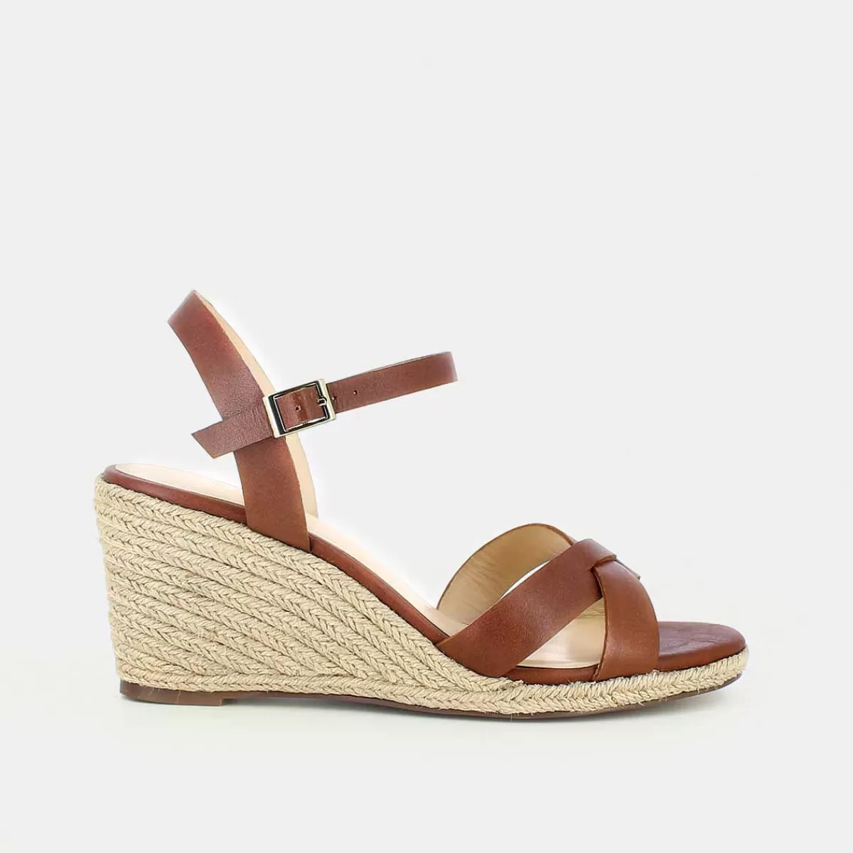 Brown-Coloured Leather Sandals^jonak Store