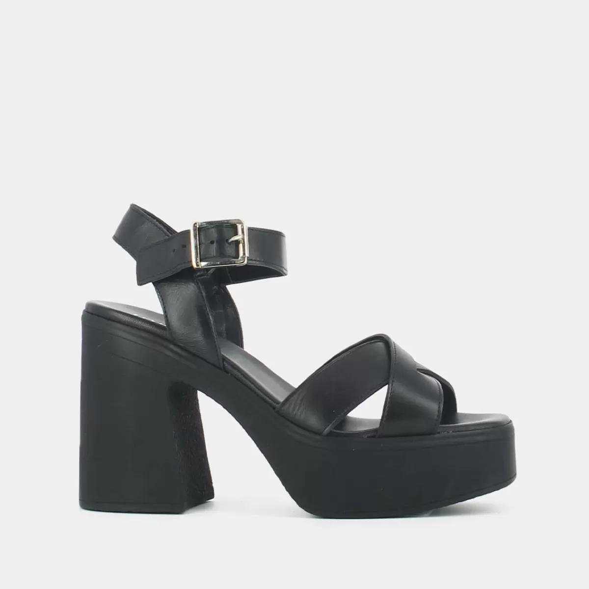 Cross-Strap Platform Sandals^Jonak New