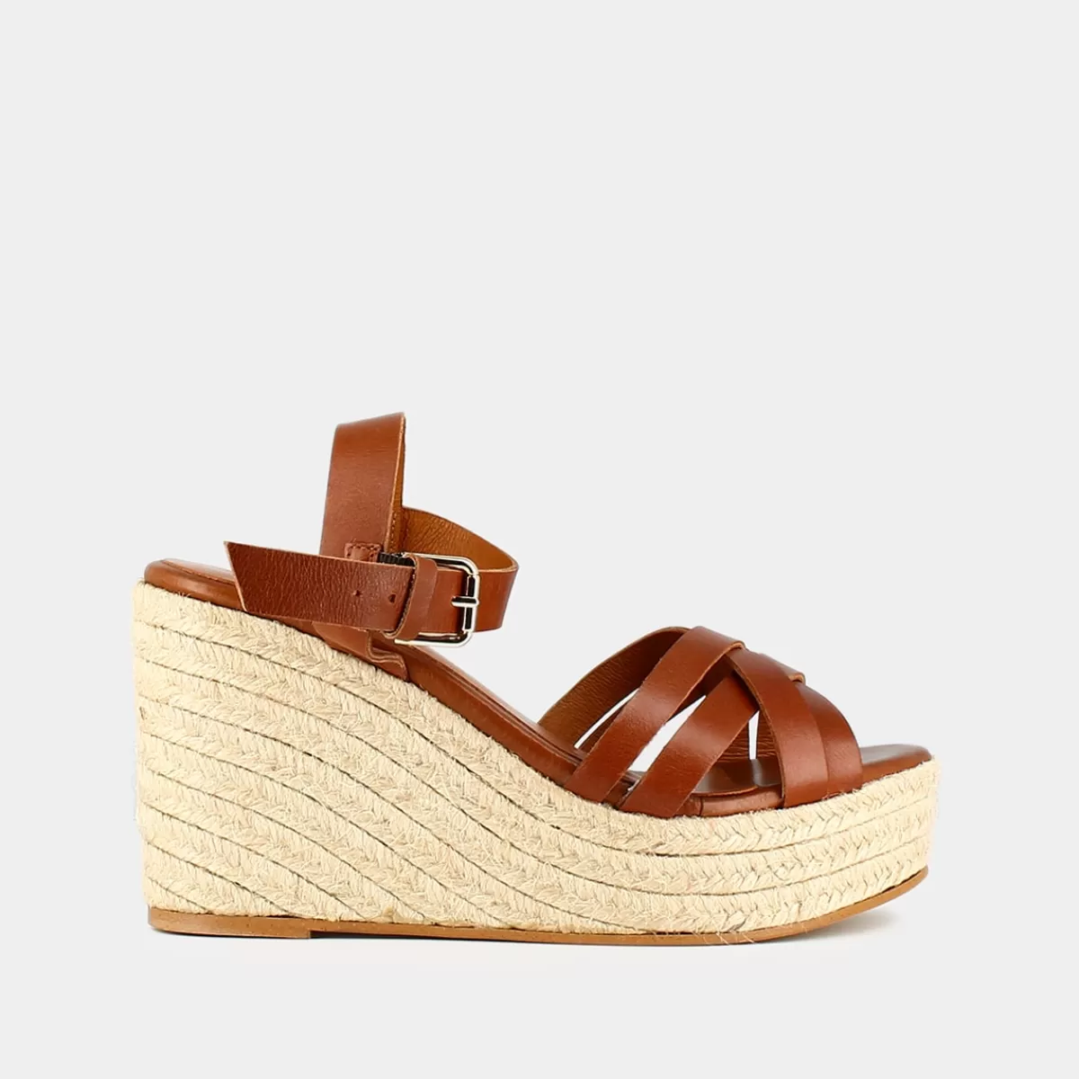 Cross-Strap Wedge Espadrilles^jonak Store