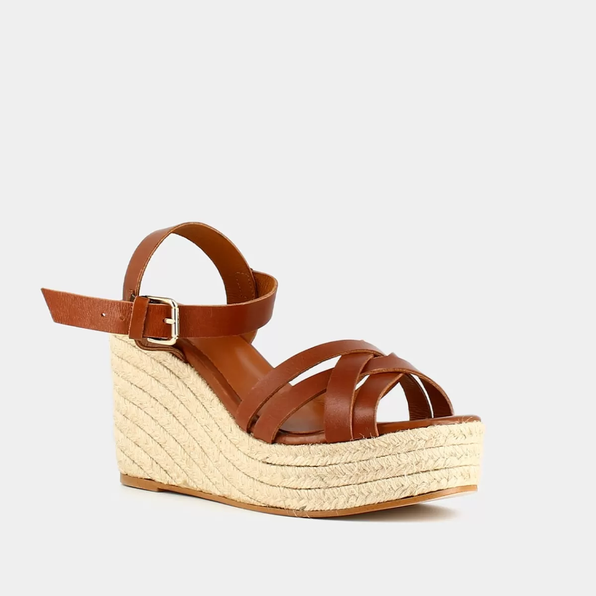 Cross-Strap Wedge Espadrilles^jonak Store