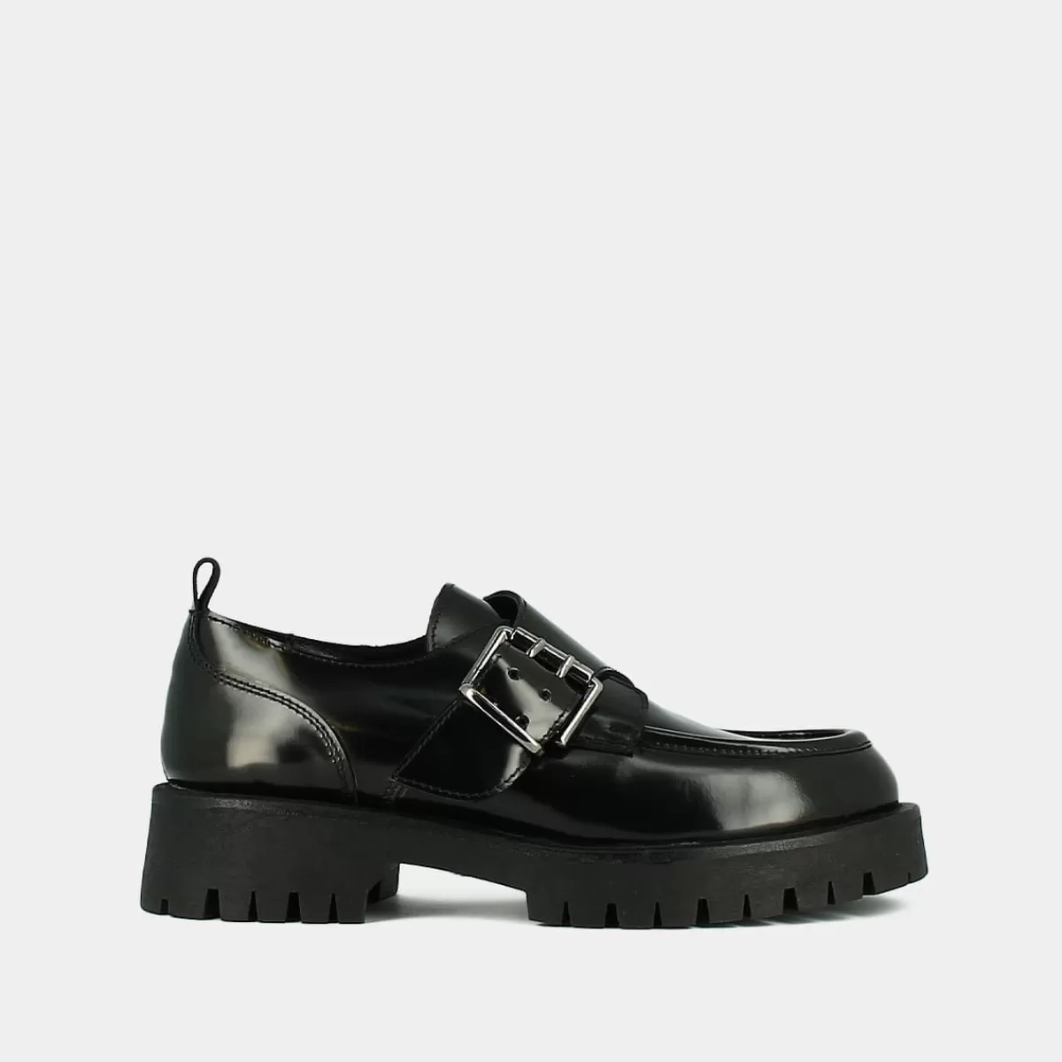 Derbies With Flat Heels Buckles And Visible Seams^Jonak Online