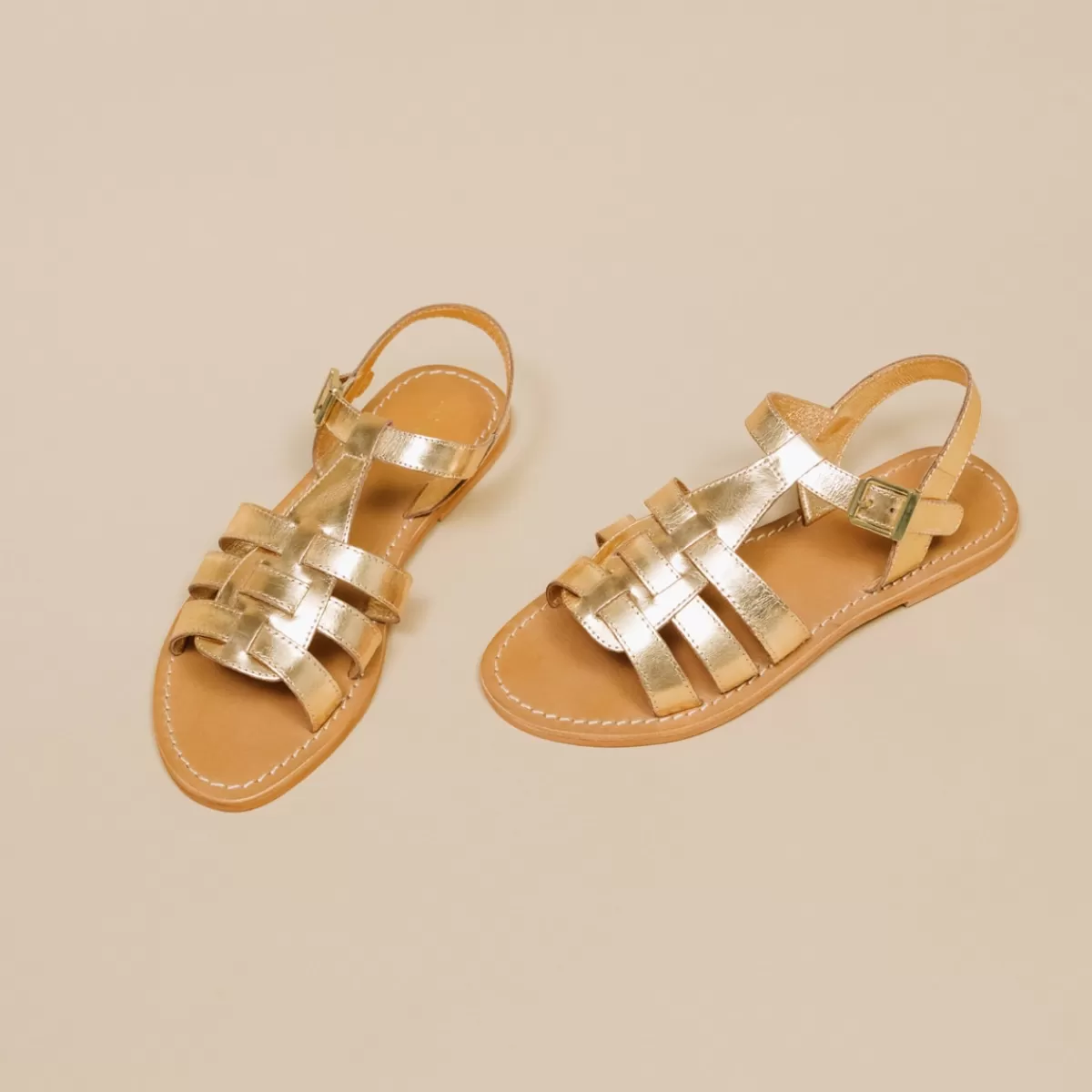 Flat Braided Sandals^jonak New