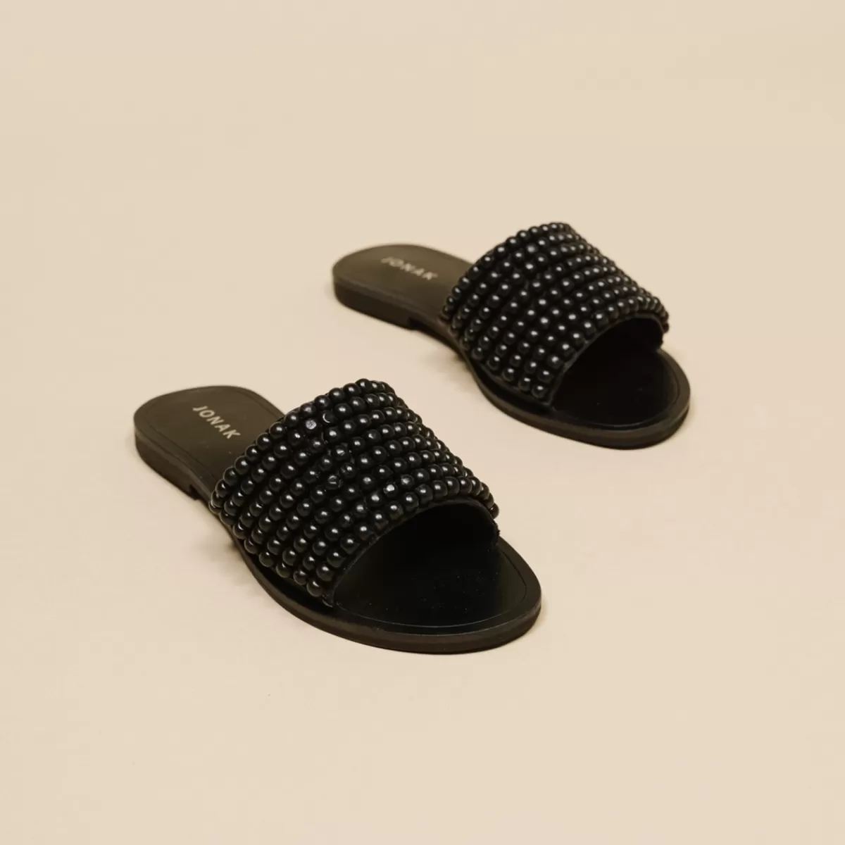 Flat Mules With Pearls^Jonak Cheap