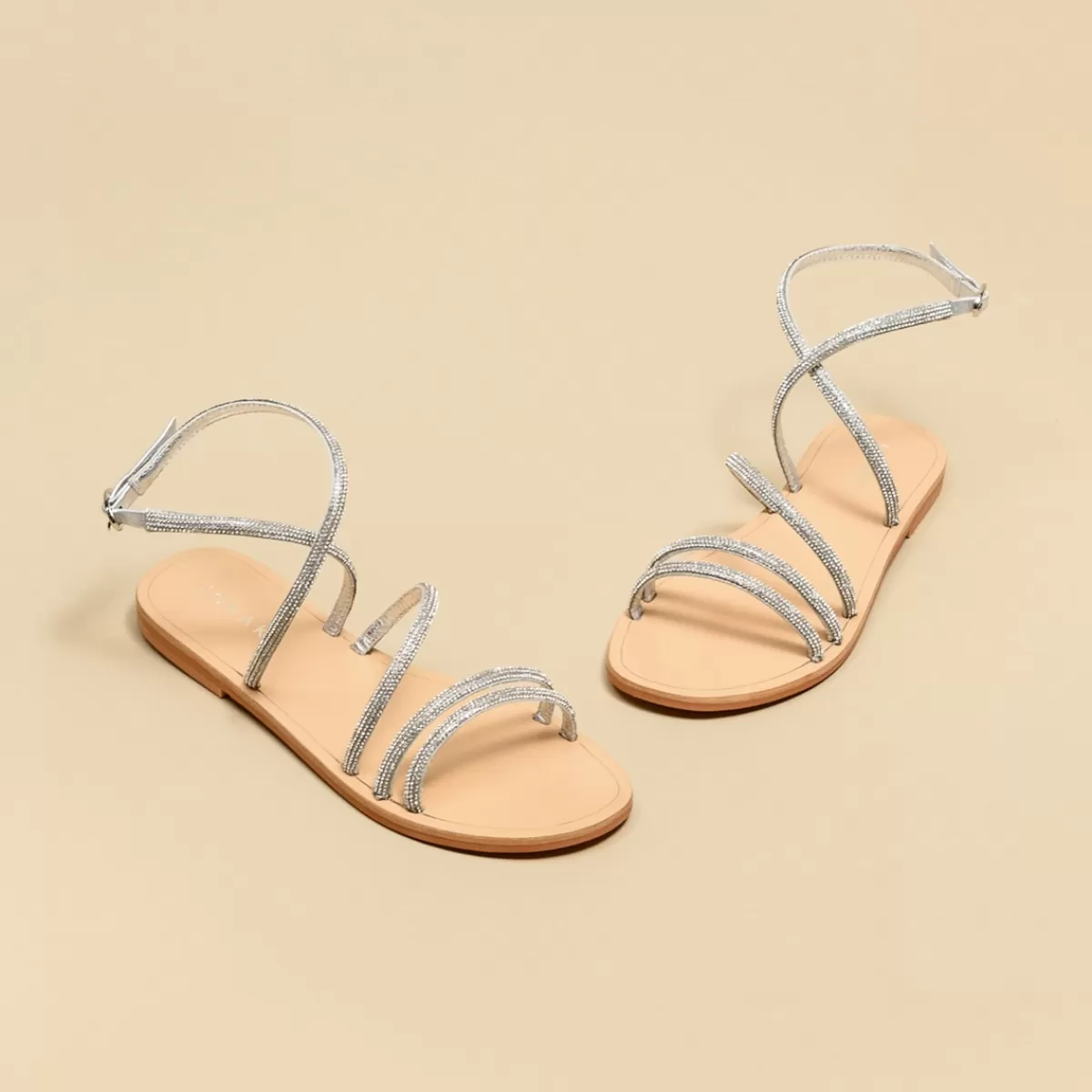 Flat Sandals With Straps^jonak Fashion