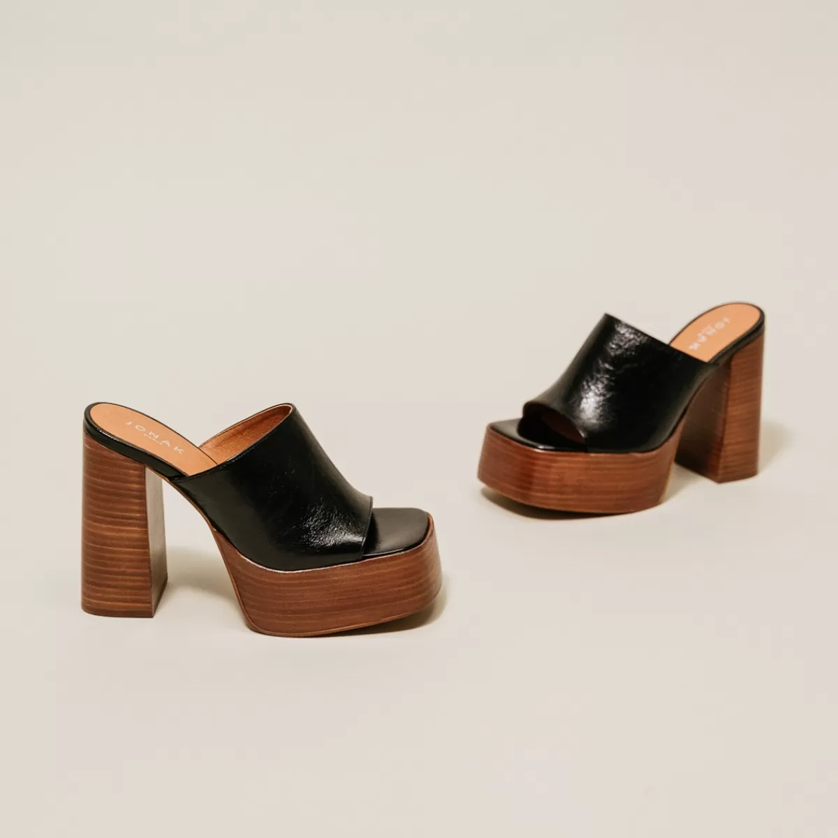 Mules With Heels And Open Toes^Jonak Flash Sale