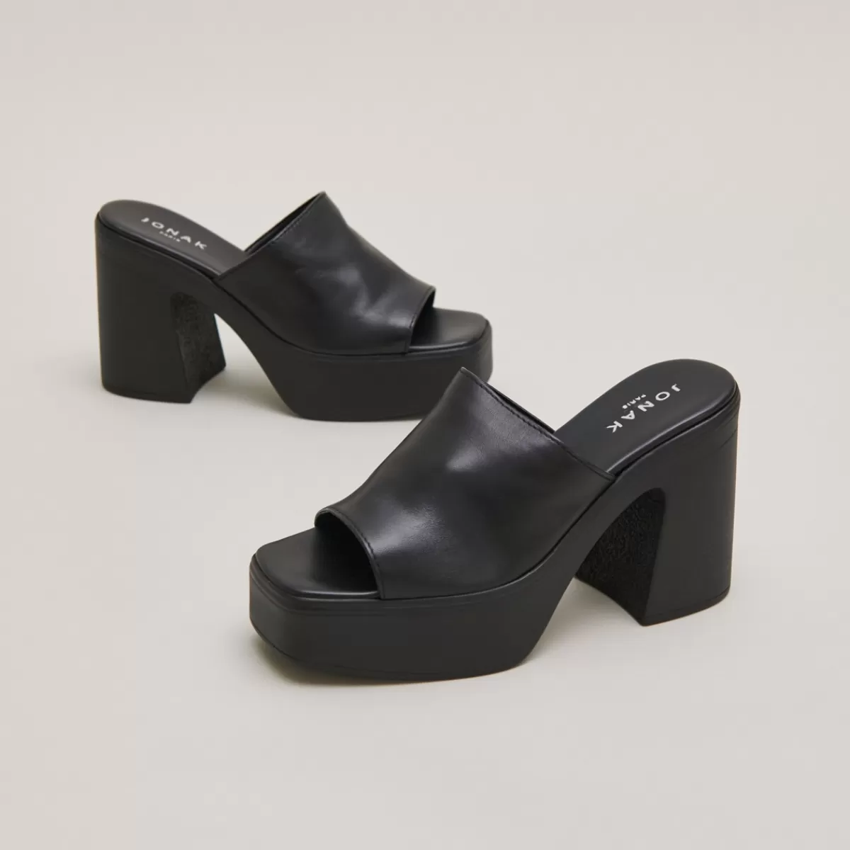 Open Toe Platform Mules^Jonak Shop