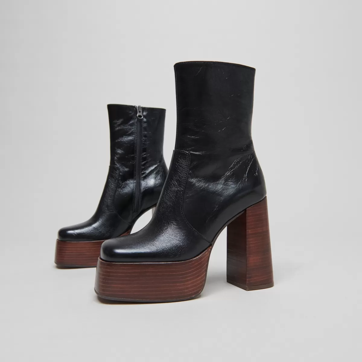 Platform Boots With Round Toes^Jonak Hot