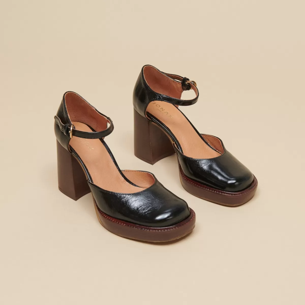 Platform Mary Janes With Ankle Strap^Jonak Shop