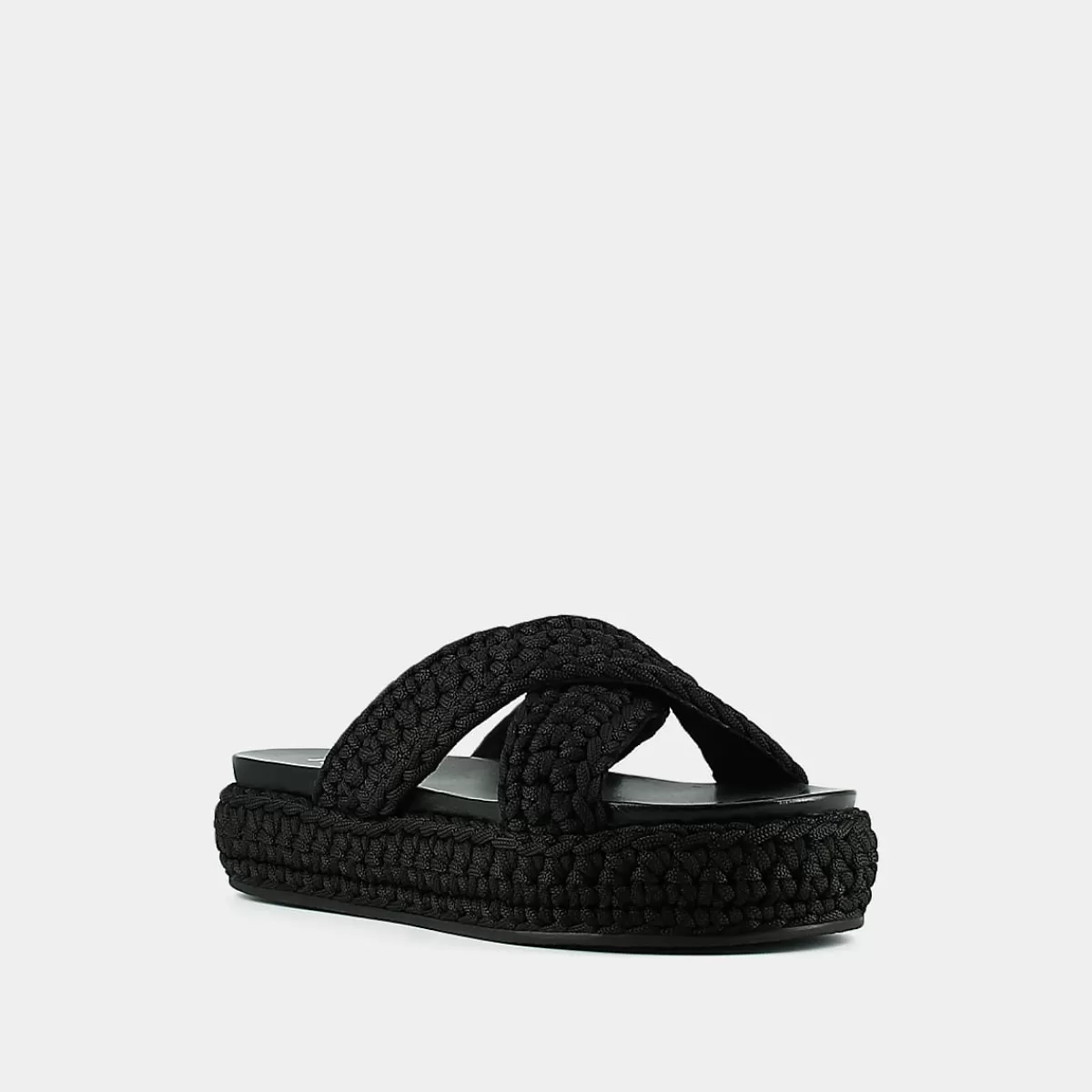 Platform Mules With Crossed Straps^Jonak Store