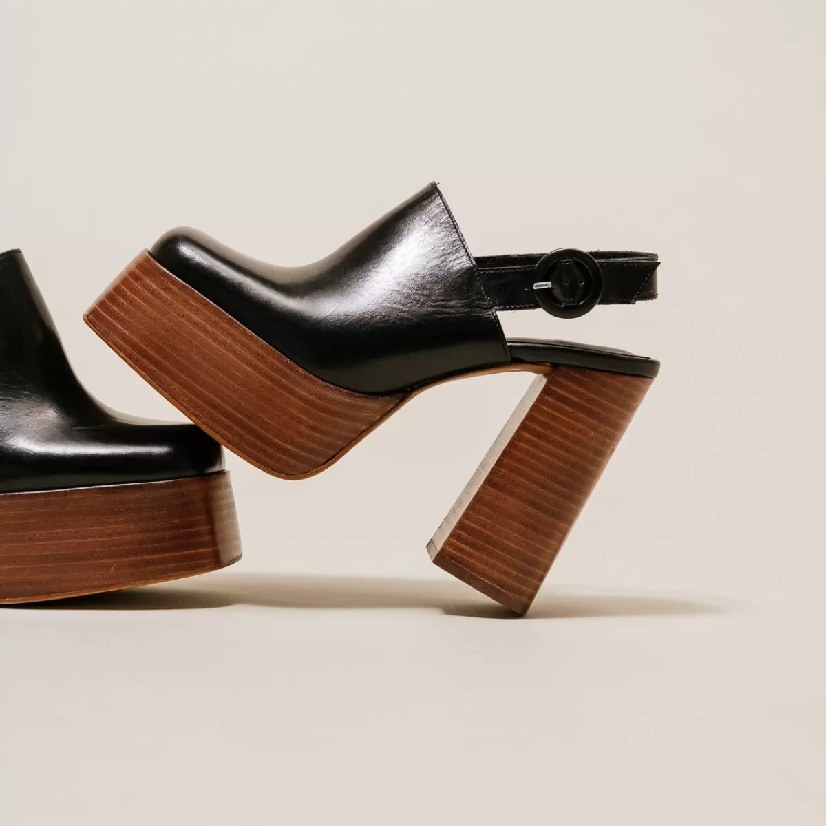 Platform Mules With Square Toe^Jonak Sale